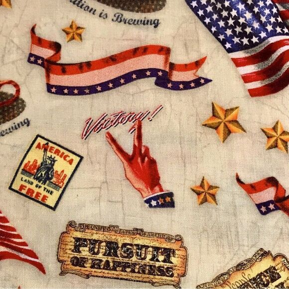 Pursuit of Happiness by Kate Ward Thacker Americana Patriotic Fabric 1 Yard - Picture 6 of 13